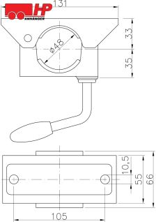 Klemmhalter (KLE 48) für Außenrohr Durchmesser 48 mm