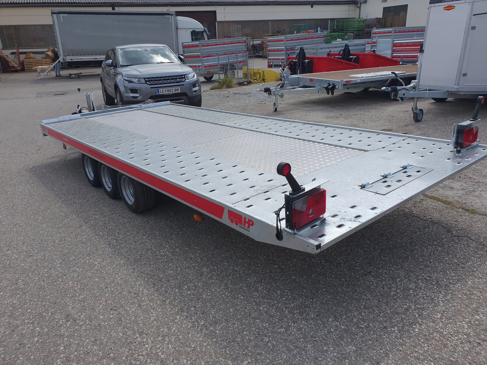 Autotransporter, Fahrzeugtransporter, Autoanhänger HP 502035 ATPK Tridem 3500 kg GG