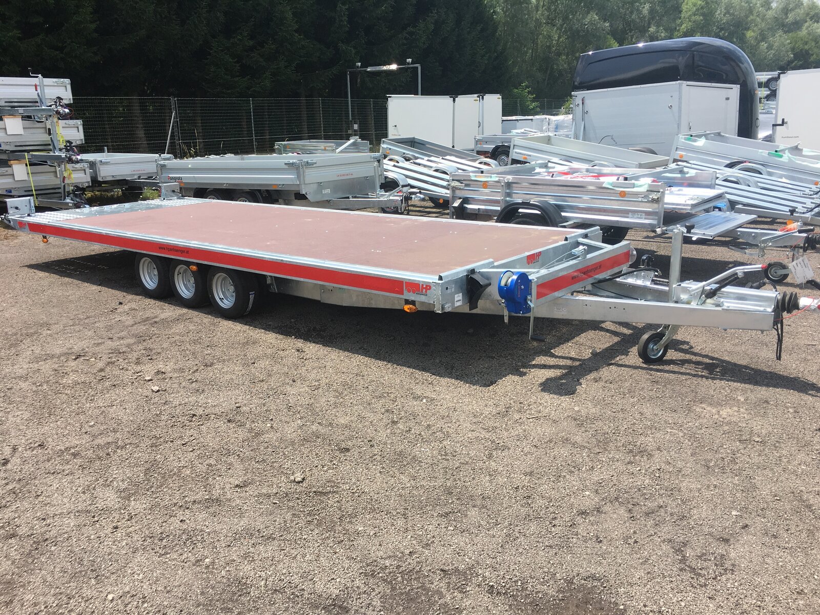 Autotransporter, Fahrzeugtransporter, Autoanhänger HP 502035 ATPK Tridem 3500 kg GG