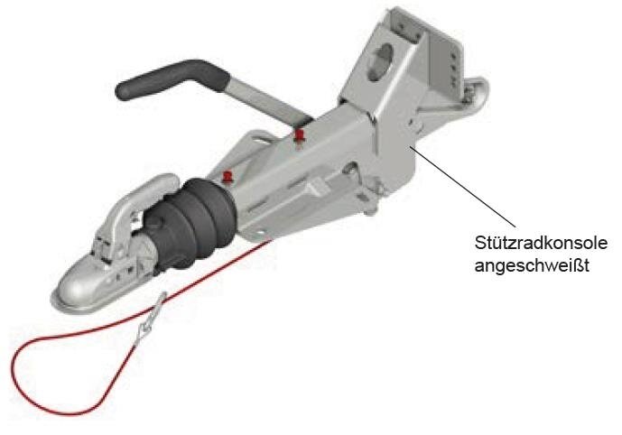 Auflaufeinrichtung KNOTT KF 20-A mit Stützradkonsole