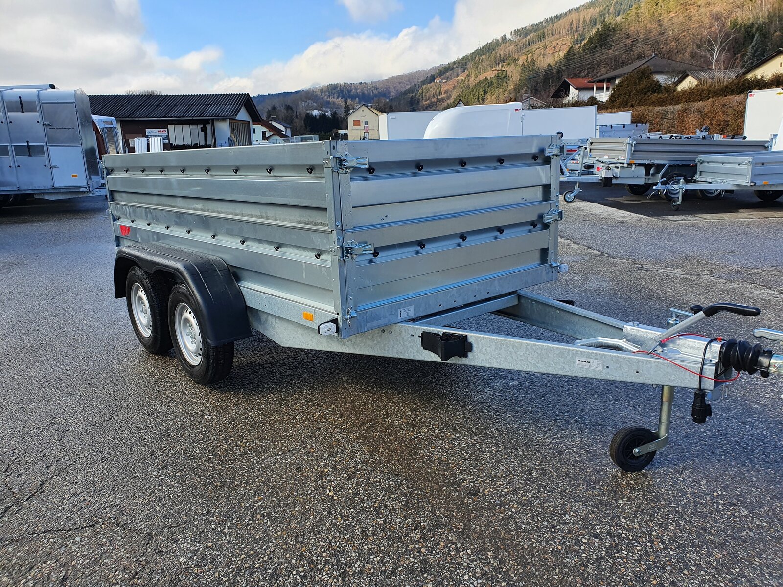 PKW Anhänger, Autoanhänger, Tandemanhänger HP 3015 TAV, 3000x1500x350 mm, 2000 kg GG, + Aufsatzwände u. Flachplane