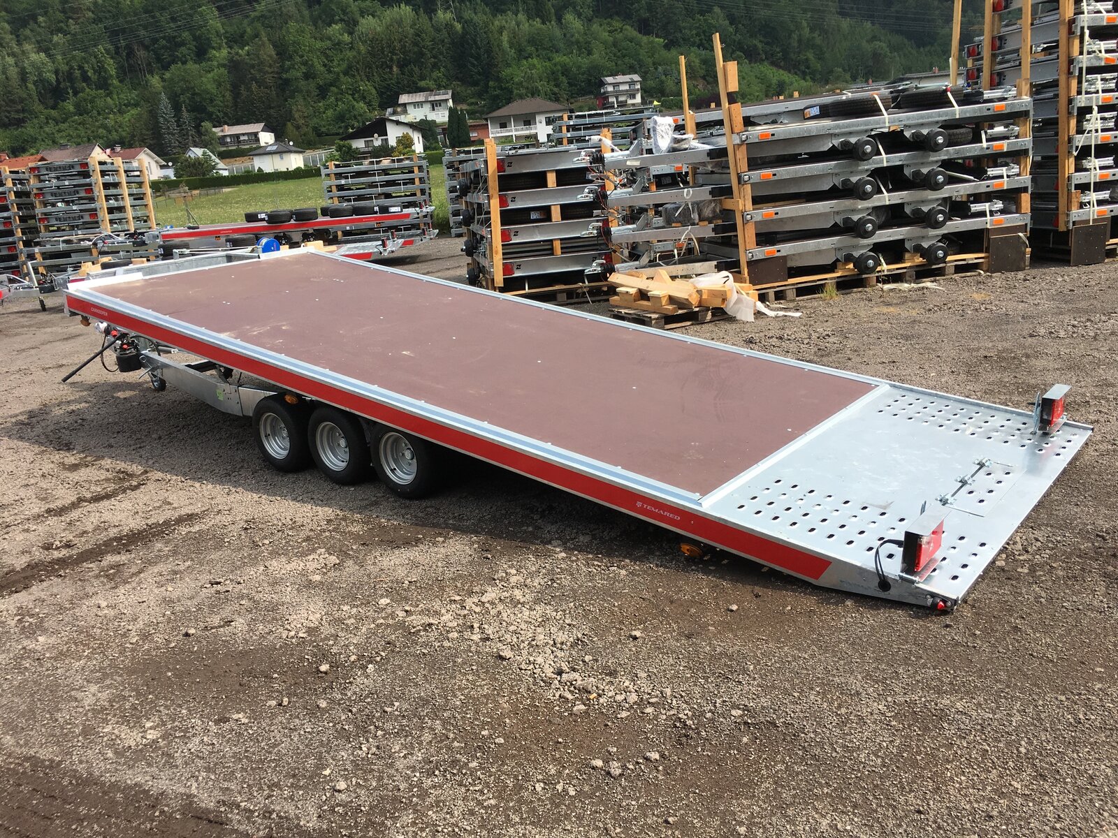 Autotransporter, Fahrzeugtransporter, Autoanhänger HP 502035 ATPK Tridem 3500 kg GG