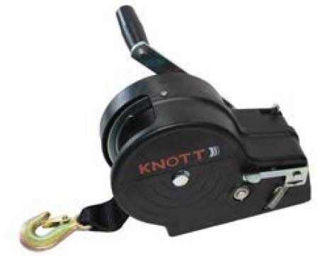 Verricello Manuale KNOTT, 2 Velocità, 1150 Kg, Cinghia Per Verricello 7 M Con Gancio - Foto 9