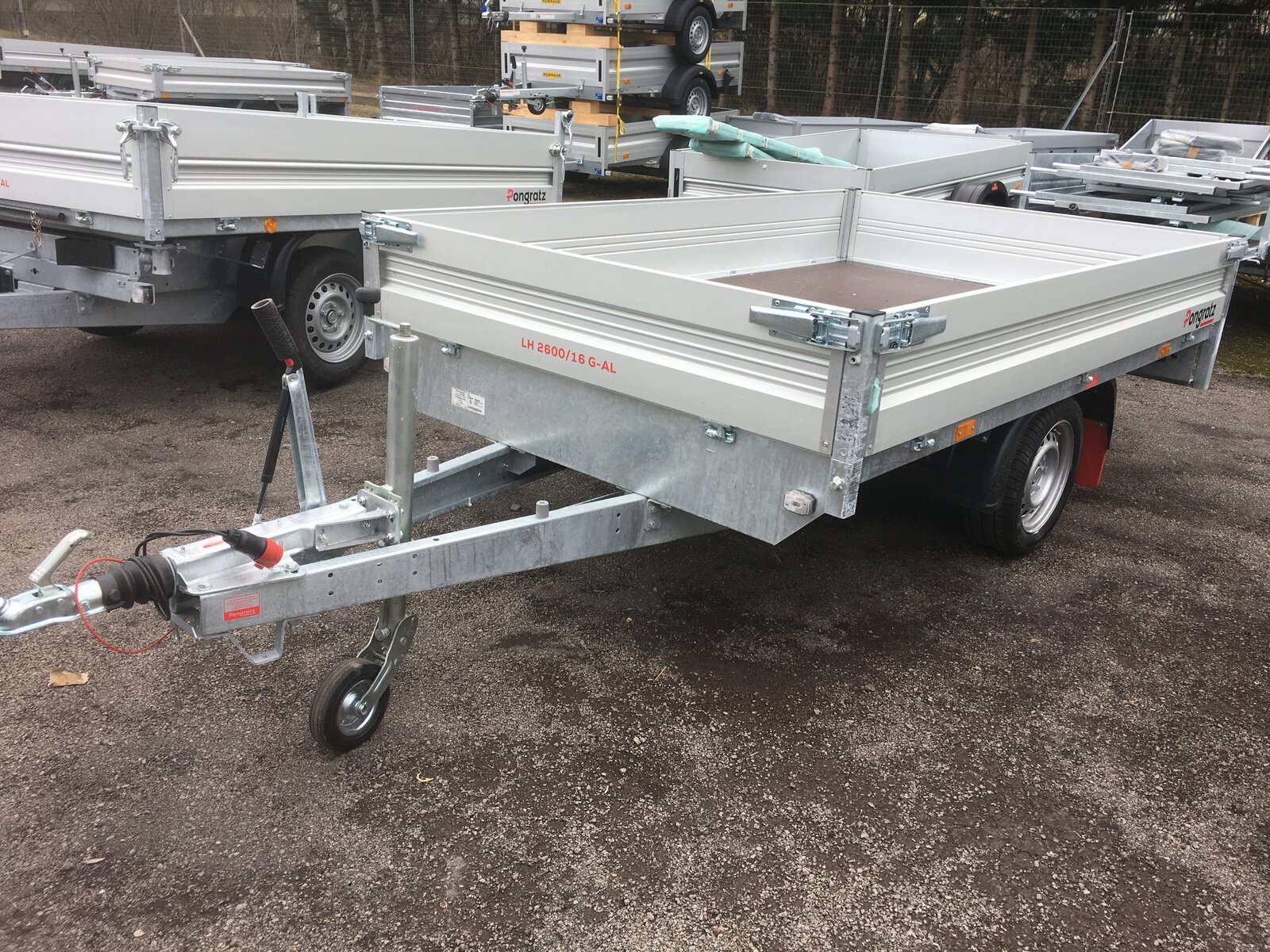 Rückwärtskipper, PKW-Anhänger, Pongratz L-RK 2315 G-AL, 1500 kg gebremst, hydraulisch kippbar, 2270 x 1510 x 300 mm