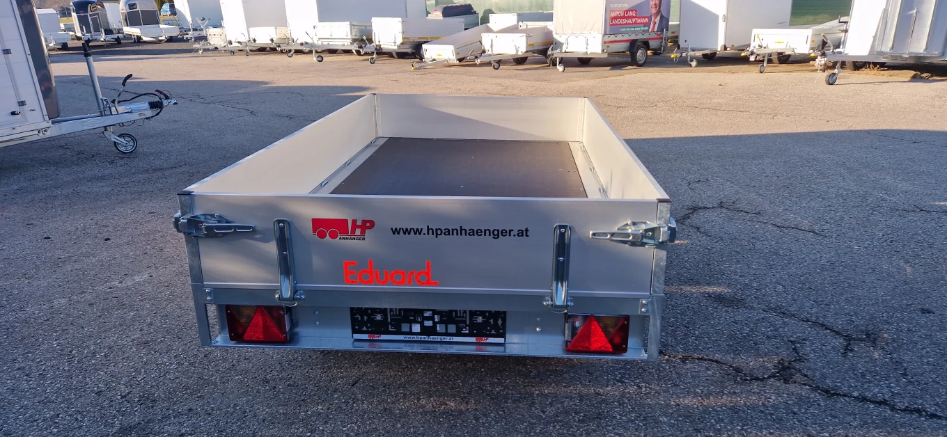 PKW-Anhänger, Hochlader, Eduard 2615 U2, 2560 x 1500 x 300 mm, Tandem 750 kg ungebremst