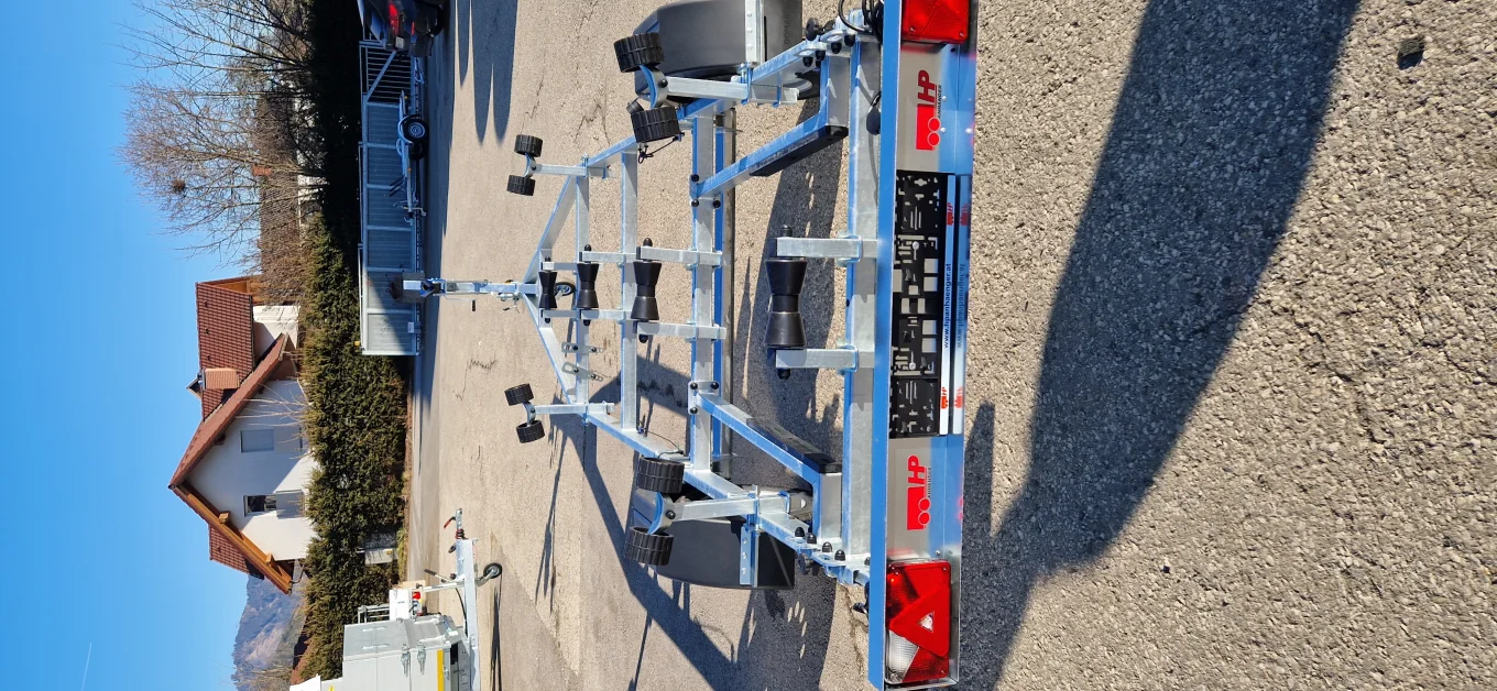 Bootsanhänger, Bootstrailer PKW-Anhänger HP 750 BA-XL, 750 kg ungebremst für Motorboote und Zillen