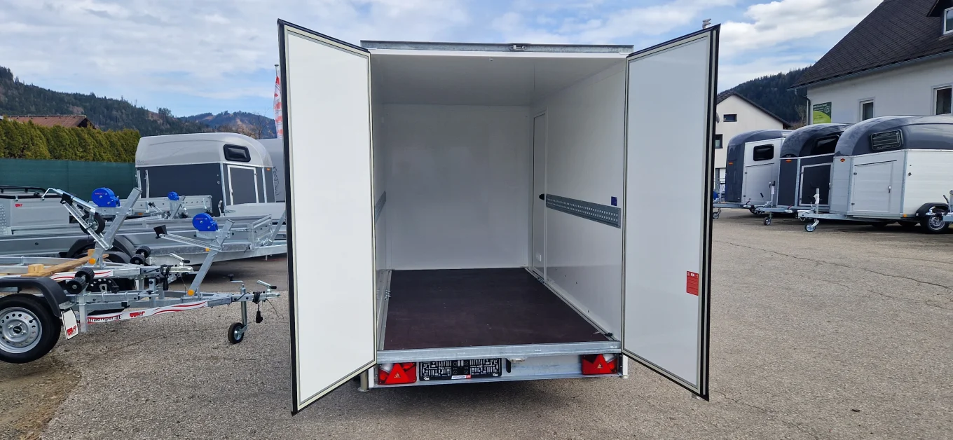 Kofferanhänger, PKW-Anhänger HP 203016-18 HK mit ALU Profil und Sandwichpaneelen 30 mm