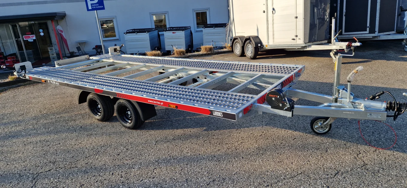 Autotransporter, Fahrzeugtransporter, Autoanhänger HP PLi 27-4521 Lorries, Tandem 2700 kg GG, kippbar