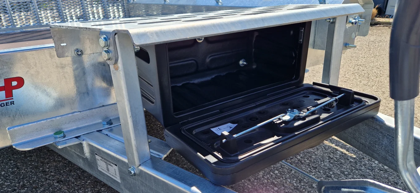 Baggeranhänger, Baumaschinenanhänger, Universaltransporter HP 273015 T-SO Tandem Sondermodell, 2700 kg