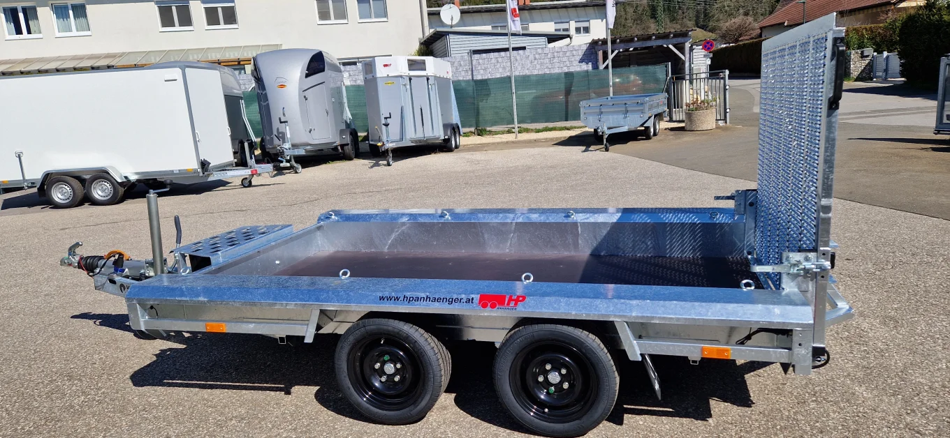 Baggeranhänger, Baumaschinenanhänger, Universaltransporter HP 273015 T-SO Tandem Sondermodell, 2700 kg
