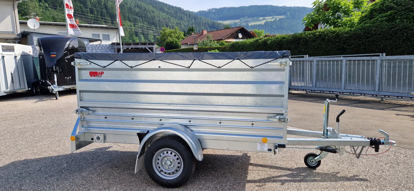 PKW-Anhänger, Autoanhänger HP 250/12 G im Set, ganzstahl-feuerverzinkt, 1300 kg GG
