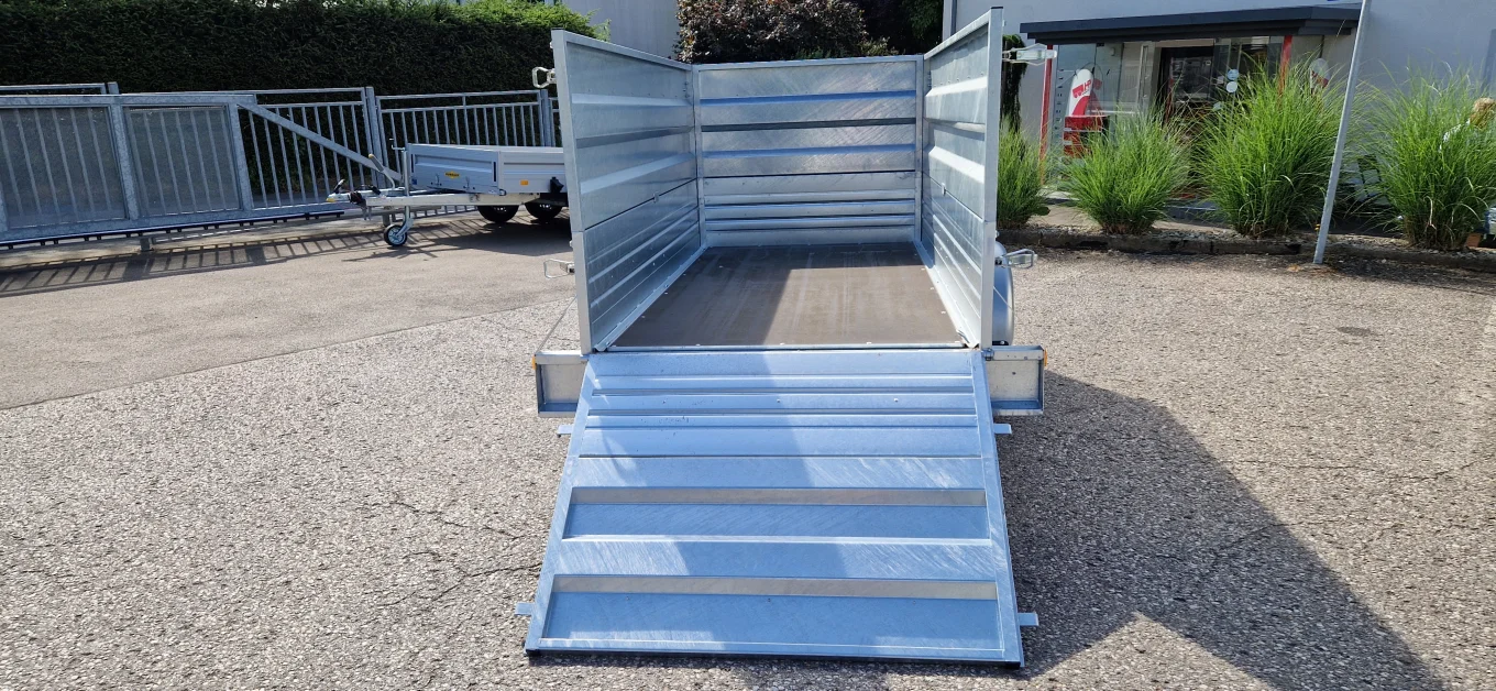 PKW-Anhänger, Autoanhänger HP 250/12 G im Set, ganzstahl-feuerverzinkt, 1300 kg GG