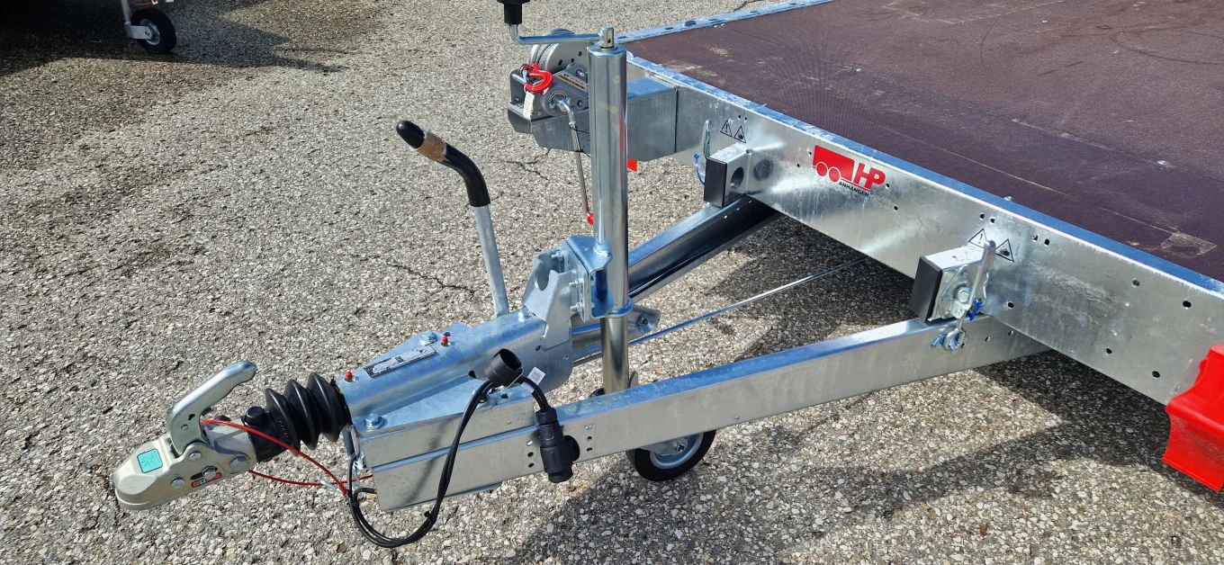 Autotransporter, Plateauanhänger - PKW-Anhänger HP 412130 ATPK, Fahrzeug u.- Universalanhänger mit geschlossenem Plateau-kippbar