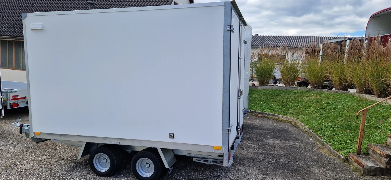 Kofferanhänger, PKW-Anhänger, Hochlader, HP 203018-18 HK, 2000 kg GG inkl. Niederfahrwerk