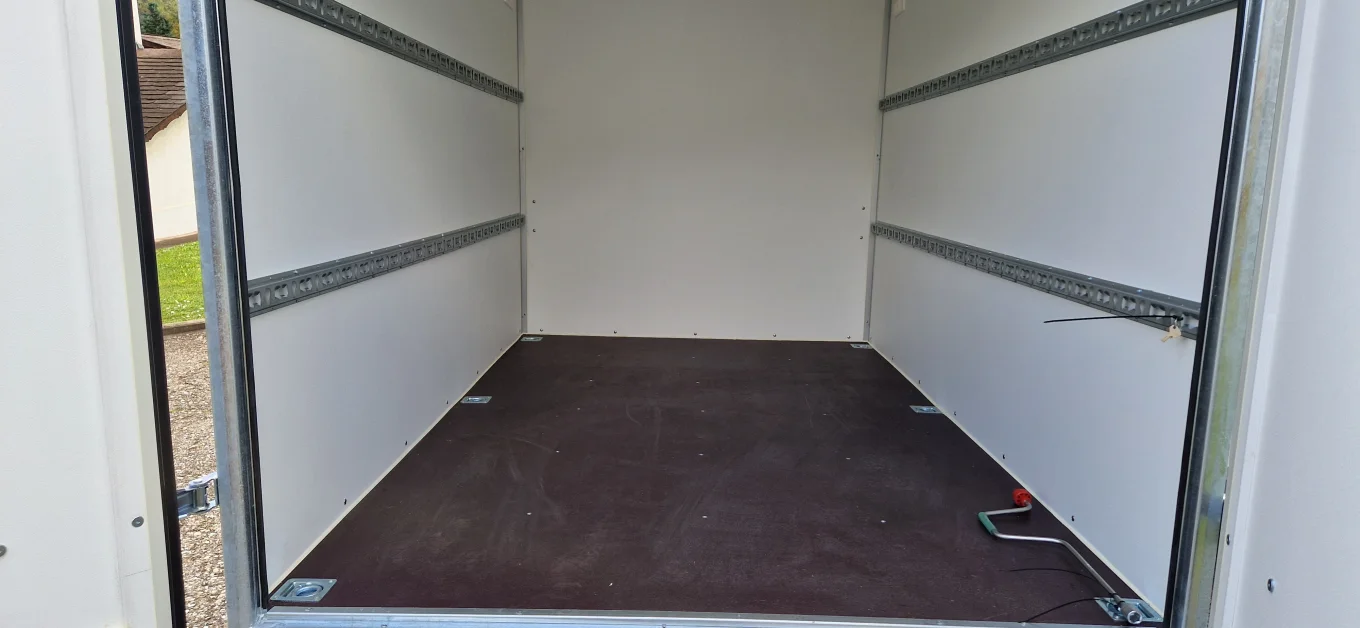 Kofferanhänger, PKW-Anhänger, Hochlader, HP 203018-18 HK, 2000 kg GG inkl. Niederfahrwerk