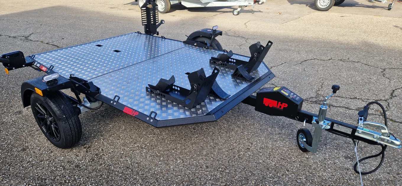 Motorradanhänger Lorries MT2, HP 240/2 UK, 750 kg ungebremst, über Seilzug absenkbar