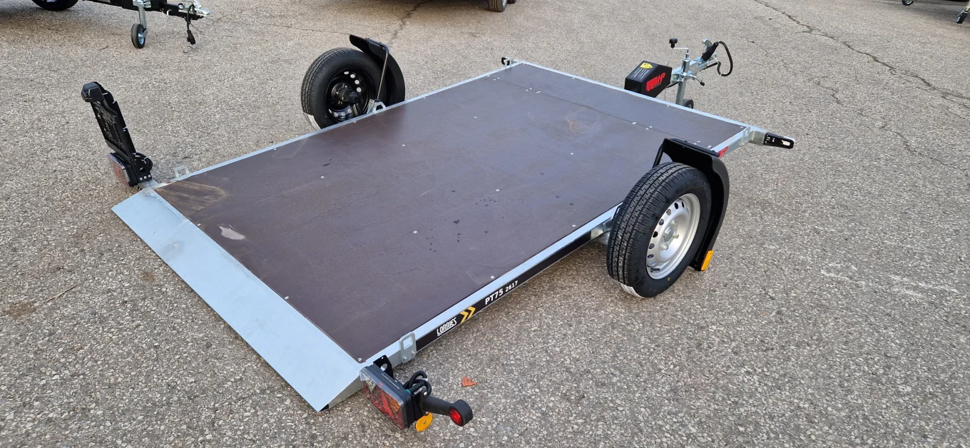 PKW-Anhänger, Autoanhänger, Universaltransporter HP 752617 UK, Absenkanhänger über Handkurbel