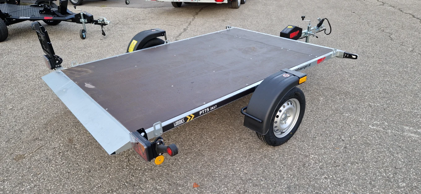 PKW-Anhänger, Autoanhänger, Universaltransporter HP 752617 UK, Absenkanhänger über Handkurbel