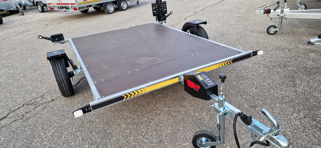 PKW-Anhänger, Autoanhänger, Universaltransporter HP 752617 UK, Absenkanhänger über Handkurbel