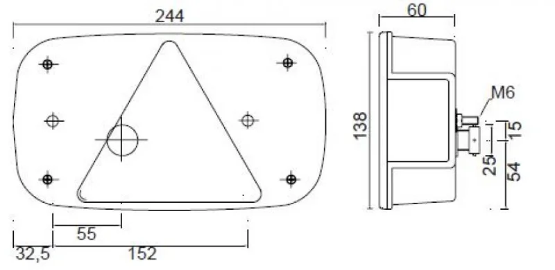 Heckleuchte Multipoint 3 links
