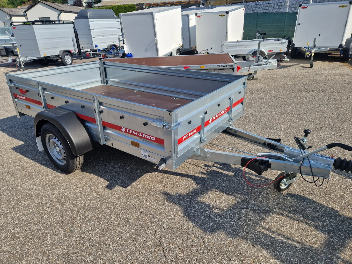 PKW-Anhänger HP 3015 G13, 1300 kg gebremst, 3000 x 1500 x 400 mm, Stirn u. Rückwand klappbar