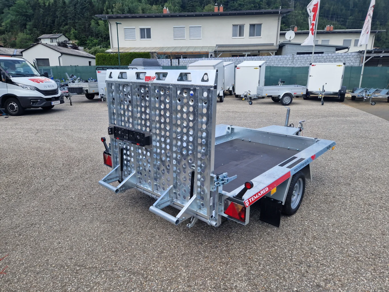 Baumaschinenanhänger, Baggeranhänger, Maschinentransporter HP 182615 T, 1800 kg einachs