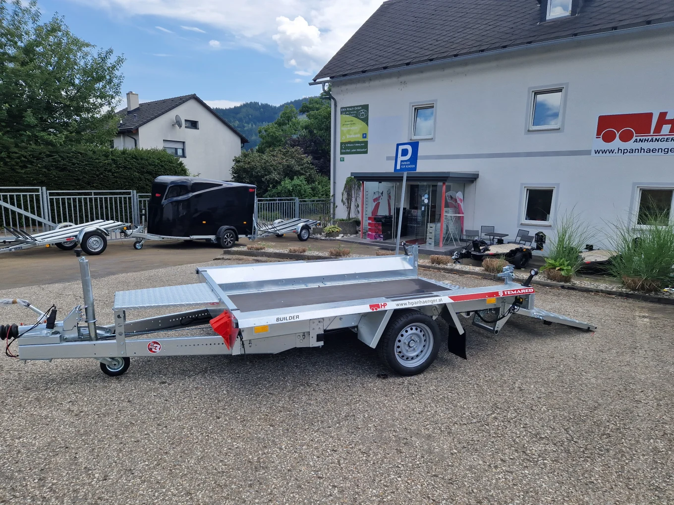 Baumaschinenanhänger, Baggeranhänger, Maschinentransporter HP 182615 T, 1800 kg einachs