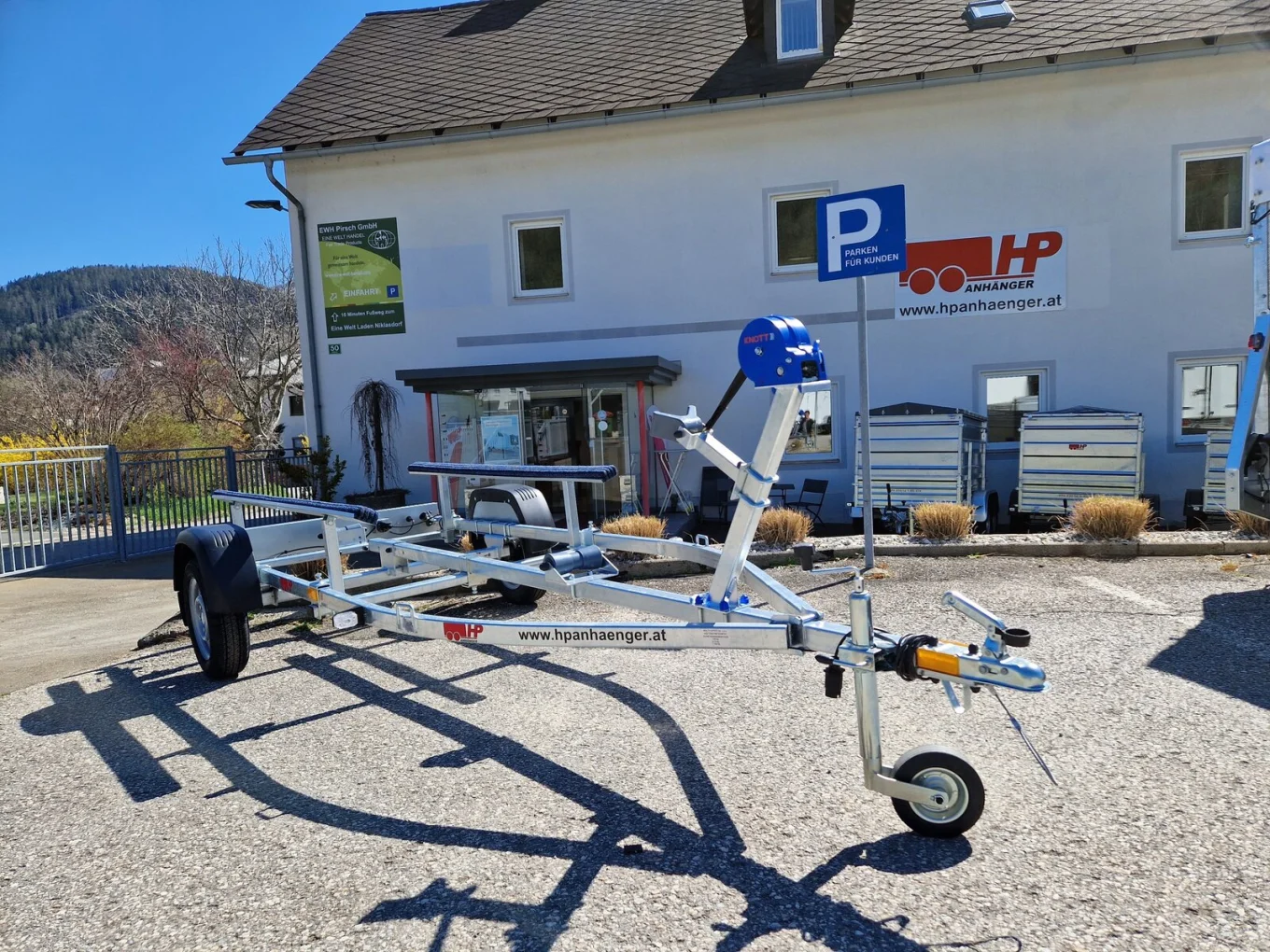 Bootsanhänger ungebremst HP 750 BA-L, 750 kg ungebremst mit Langauflagen für Bootslänger max. 5,6 m