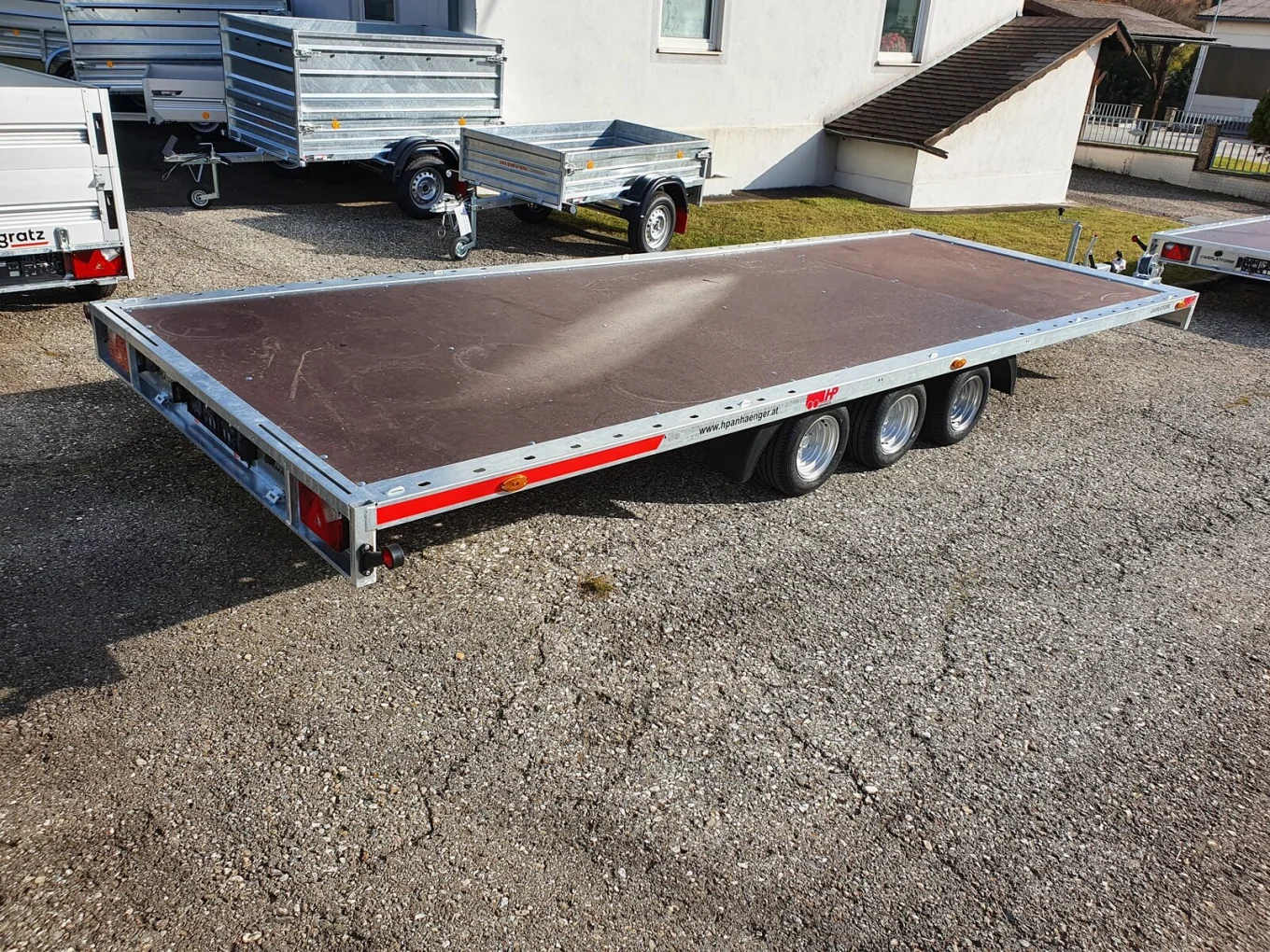 Autotransporter, Plateauanhänger, Fahrzeugtransporter HP 512135/3 ATP, 5070x2150mm, 3500 kg GG