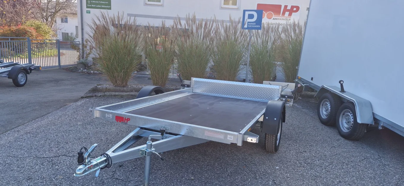 PKW-Anhänger, Fahrzeugtransporter, Universaltransporter HP 752516 UKkippbar mit Überfahrwand, 750 kg ungebremst