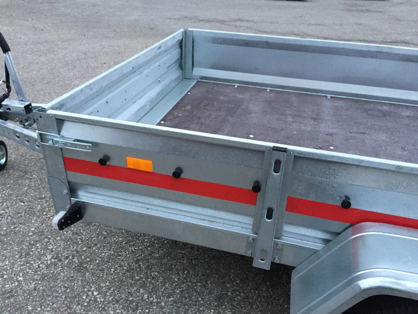 PKW-Anhänger HP 3015 G13, 1300 kg gebremst, 3000 x 1500 x 400 mm, Stirn u. Rückwand klappbar