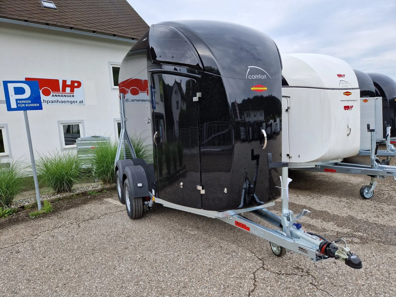 Pferdeanhänger, PKW-Anhänger Böckmann Comfort, 2400 kg GG, Polyaufbau, 2-Pferdeanhänger, der neue Comfort