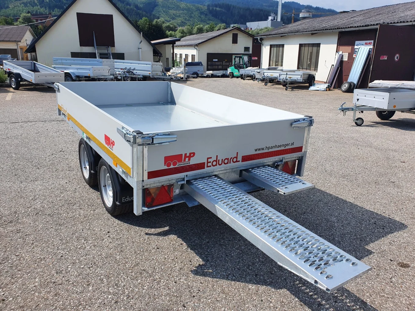 Rückwärtskipper, PKW-Anhänger Eduard 2615 TRK, 2560x1500x300mm, 2700 kg Tandem