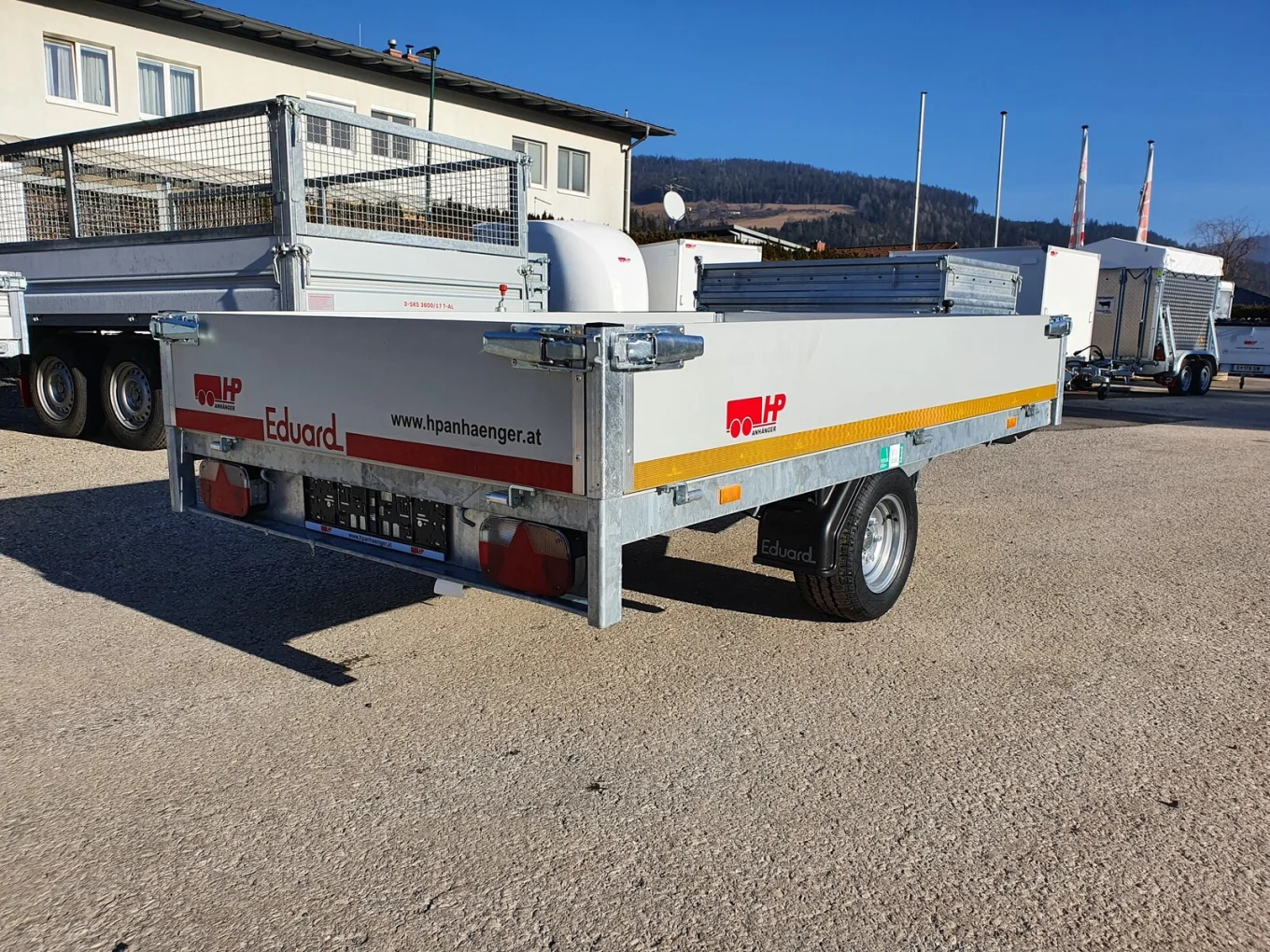 PKW-Anhänger, Autoanhänger Hochlader EDUARD 3116 U, 3110 x 1600 x 300 mm, 750 kg ungebremst