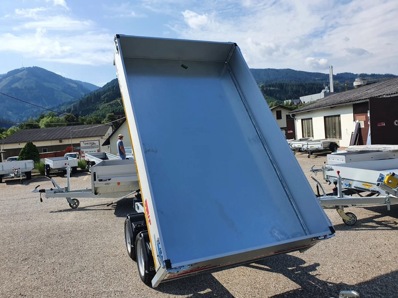Rückwärtskipper, PKW-Anhänger Eduard 2615 TRK, 2560x1500x300mm, 2700 kg Tandem