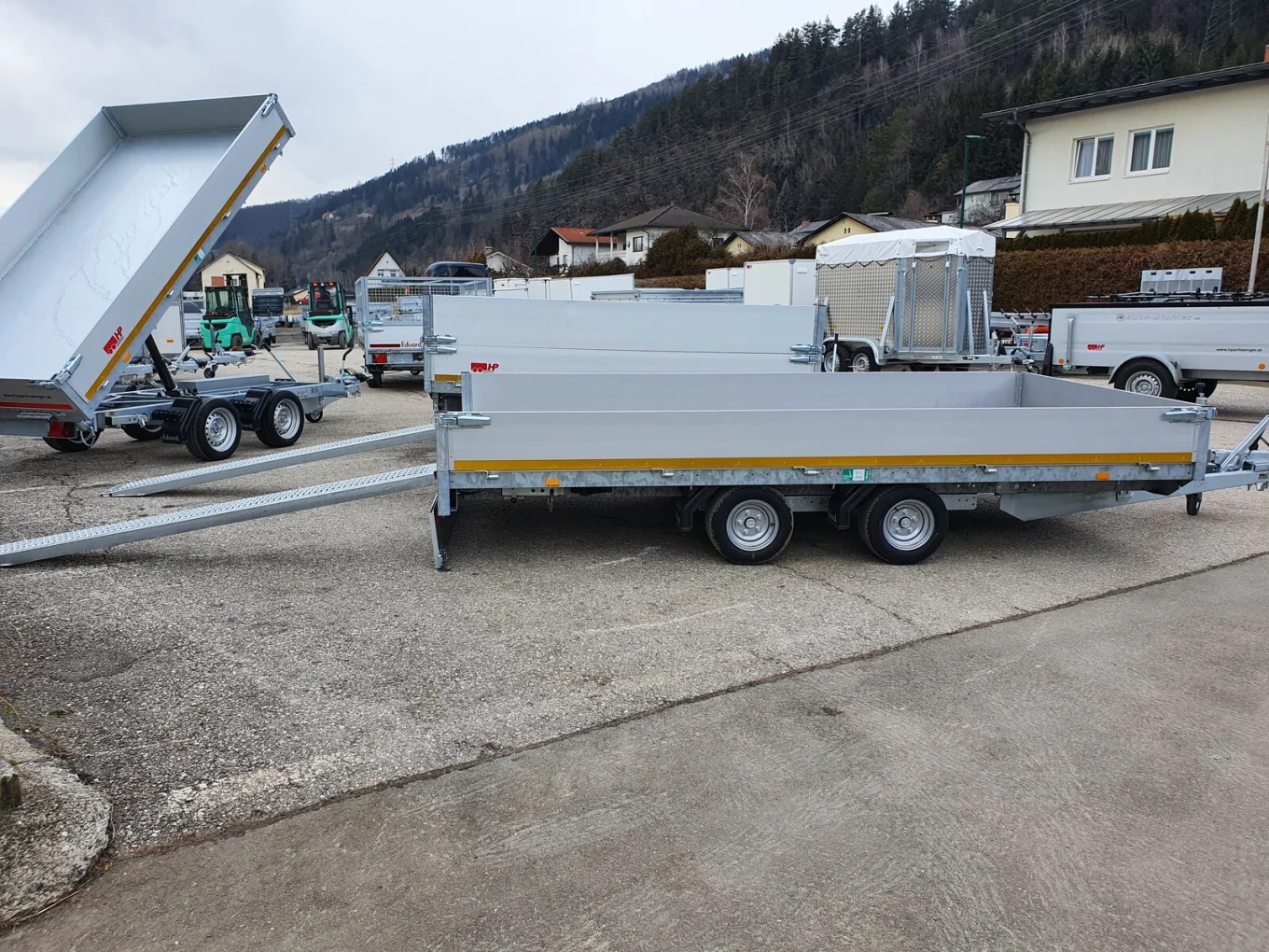 PKW-Anhänger Hochlader, Autotransporter, Fahrzeugtransporter EDUARD 4020BW, 4060x2000x300mm, 3000 kg GG, Allzwecktransporter