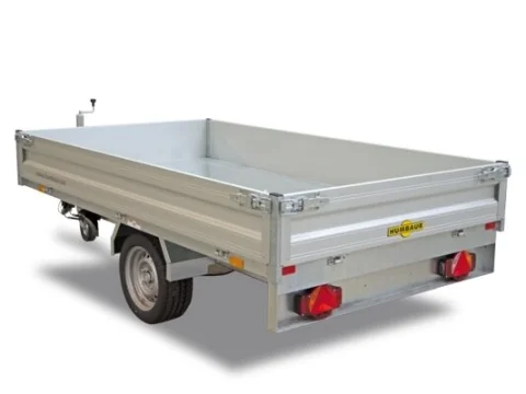 PKW-Anhänger, Rückwärtskipper, Humbaur HUK 152715 Alu Einachs-Rückwärts kippbar, 1.500kg mit Handpumpe