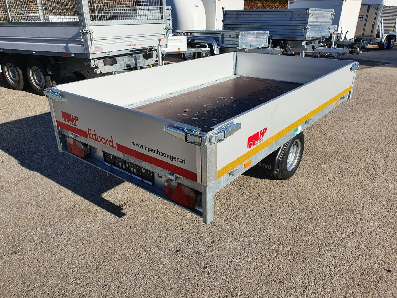 PKW-Anhänger, Autoanhänger Hochlader EDUARD 2615 G, 2560 x 1500 x 300 mm, 1500 kg GG einachs