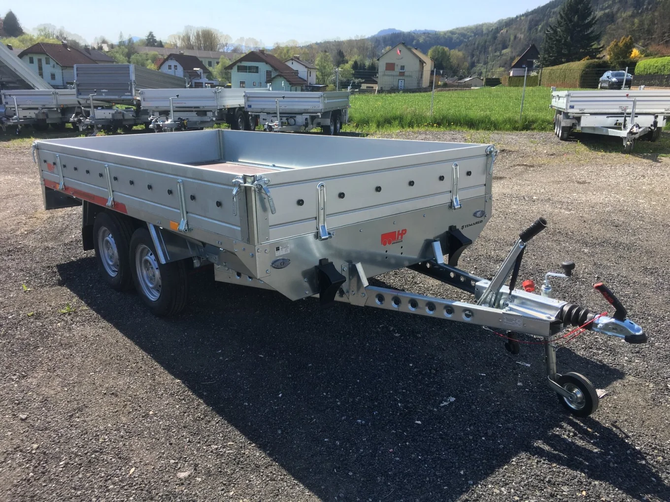 PKW-Anhänger, Hochlader, HP 273217 LH, 2700 kg Tandem, 3250x1720x300 mm, Autoanhänger