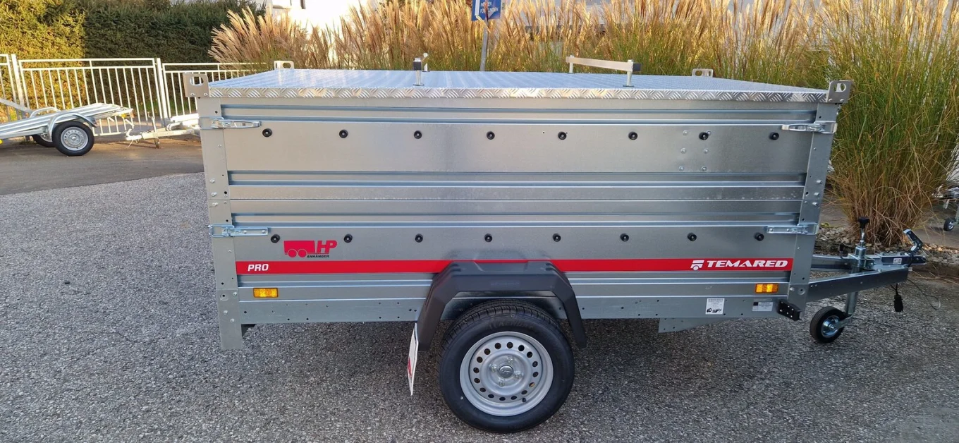 PKW-Anhänger, Autoanhänger, Deckelanhänger HP 2312 UAD, 2300 x 1250 x 850 mm, 750 kg ungebremst