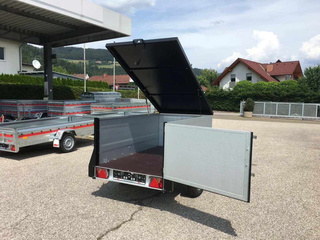 PKW-Anhänger, Deckelanhänger-Kofferanhänger HP 2011 U72, 750 kg ungebremst, 2020 x 1075 x 675 mm, inkl. Deckel versperrbar