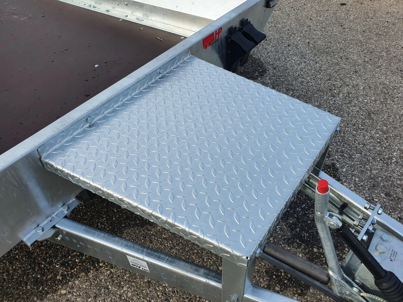 Baumaschinentransporter, Maschinentransporter, PKW-Anhänger HP 354018,  4000 x 1800 x 25 mm, 3500 kg GG