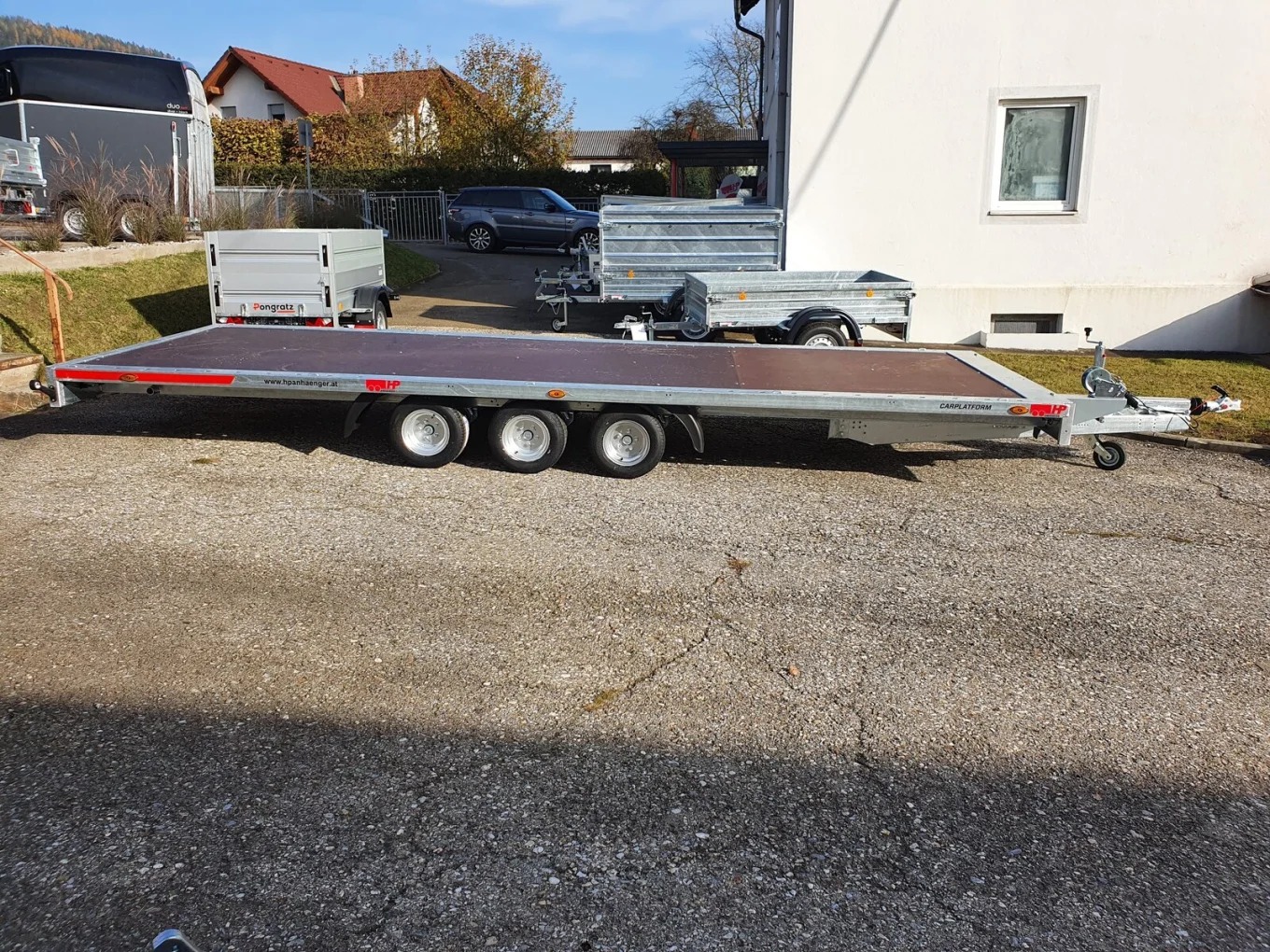 Autotransporter, Plateauanhänger, Fahrzeugtransporter HP 512135/3 ATP, 5070x2150mm, 3500 kg GG