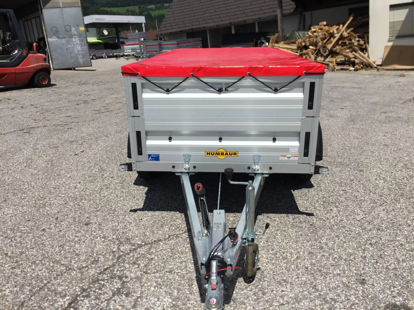 PKW-Anhänger, Autoanhänger, Humbaur HA 203015 KV, Tandemanhänger 2000 kg GG im Set mit Aufsatzwände und Flachplane