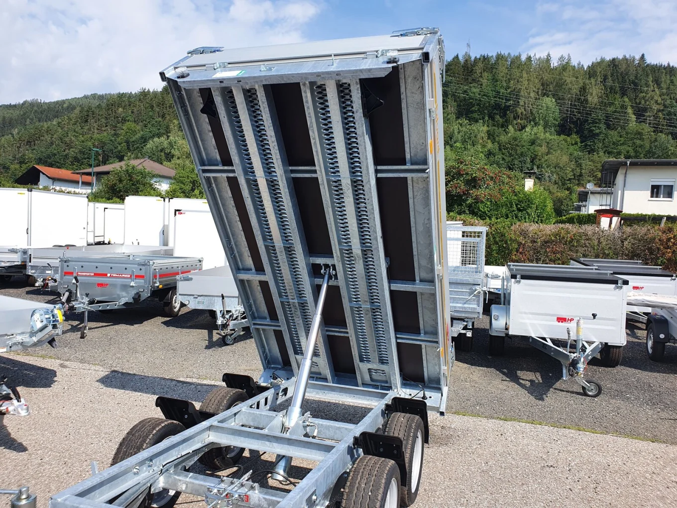 Rückwärtskipper, PKW-Anhänger Eduard 2615 TRK, 2560x1500x300mm, 2700 kg Tandem