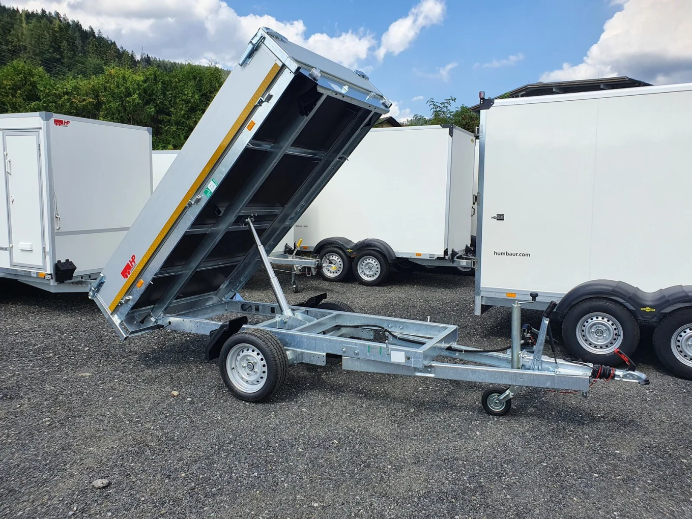 Rückwärtskipper, PKW-Anhänger Eduard 2615 GRK, 2560x1500x300 mm, 1500 kg einachs