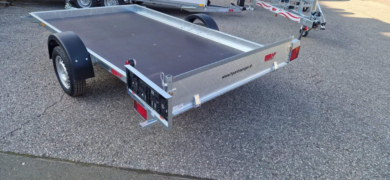 PKW-Anhänger, Fahrzeugtransporter, Universaltransporter HP 752516 UKkippbar mit Überfahrwand, 750 kg ungebremst