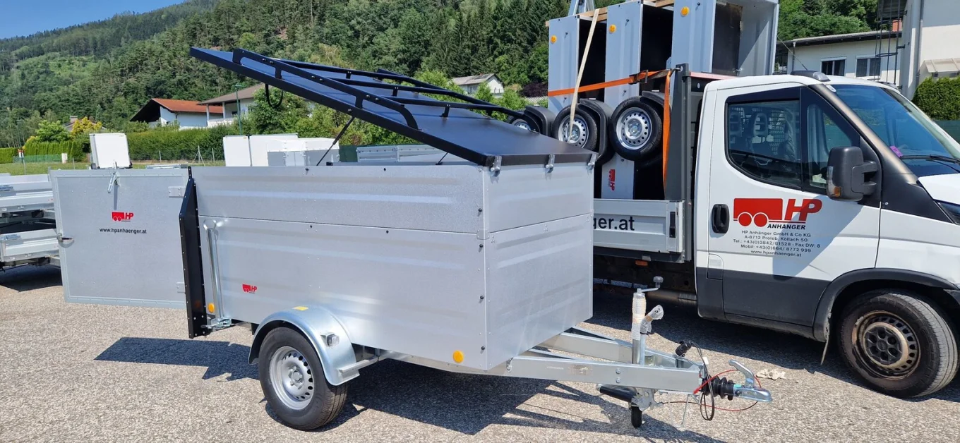 Deckelanhänger, PKW-Anhänger HP 2512 G/107 Plus, 2435 x 1235 x 1065 mm, 1300 kg gebremst