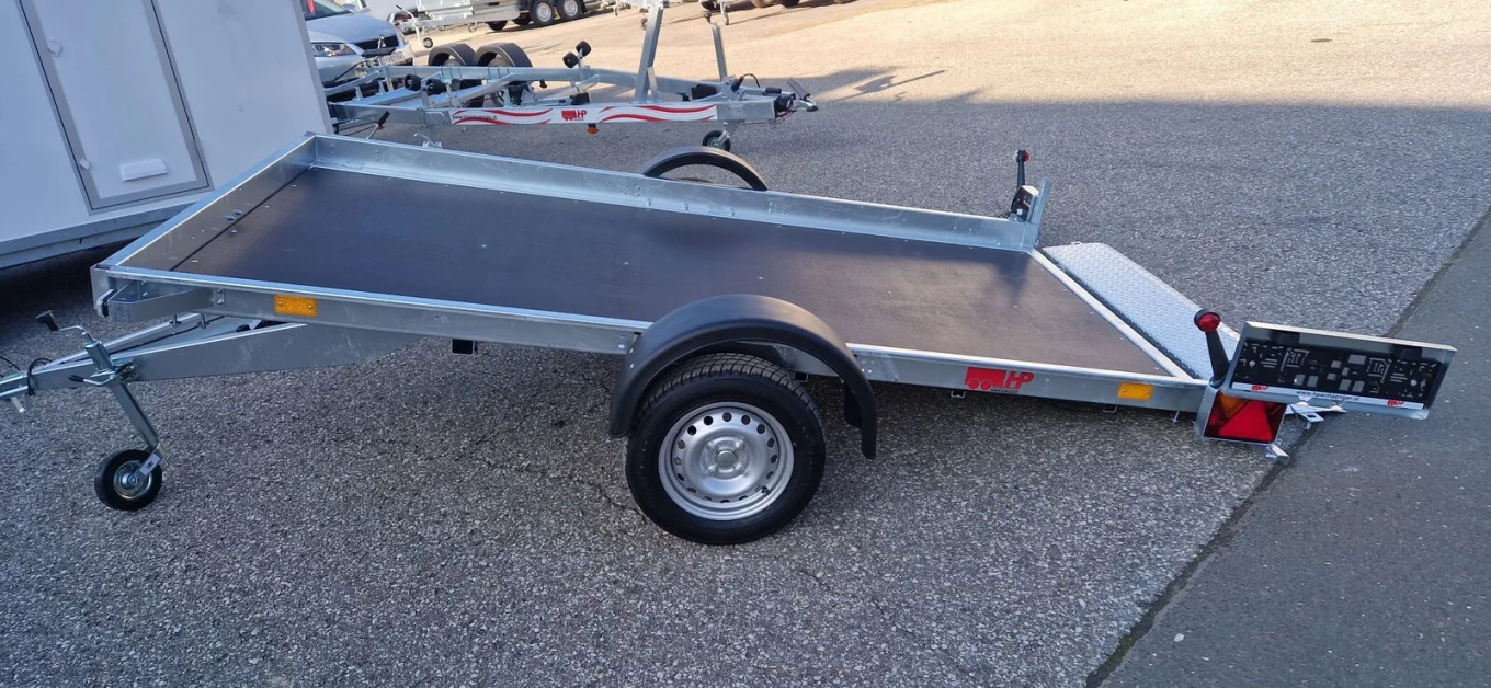 PKW-Anhänger, Fahrzeugtransporter, Universaltransporter HP 752516 UKkippbar mit Überfahrwand, 750 kg ungebremst