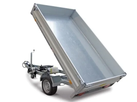 PKW-Anhänger, Rückwärtskipper, Humbaur HUK 152715 Alu Einachs-Rückwärts kippbar, 1.500kg mit Handpumpe